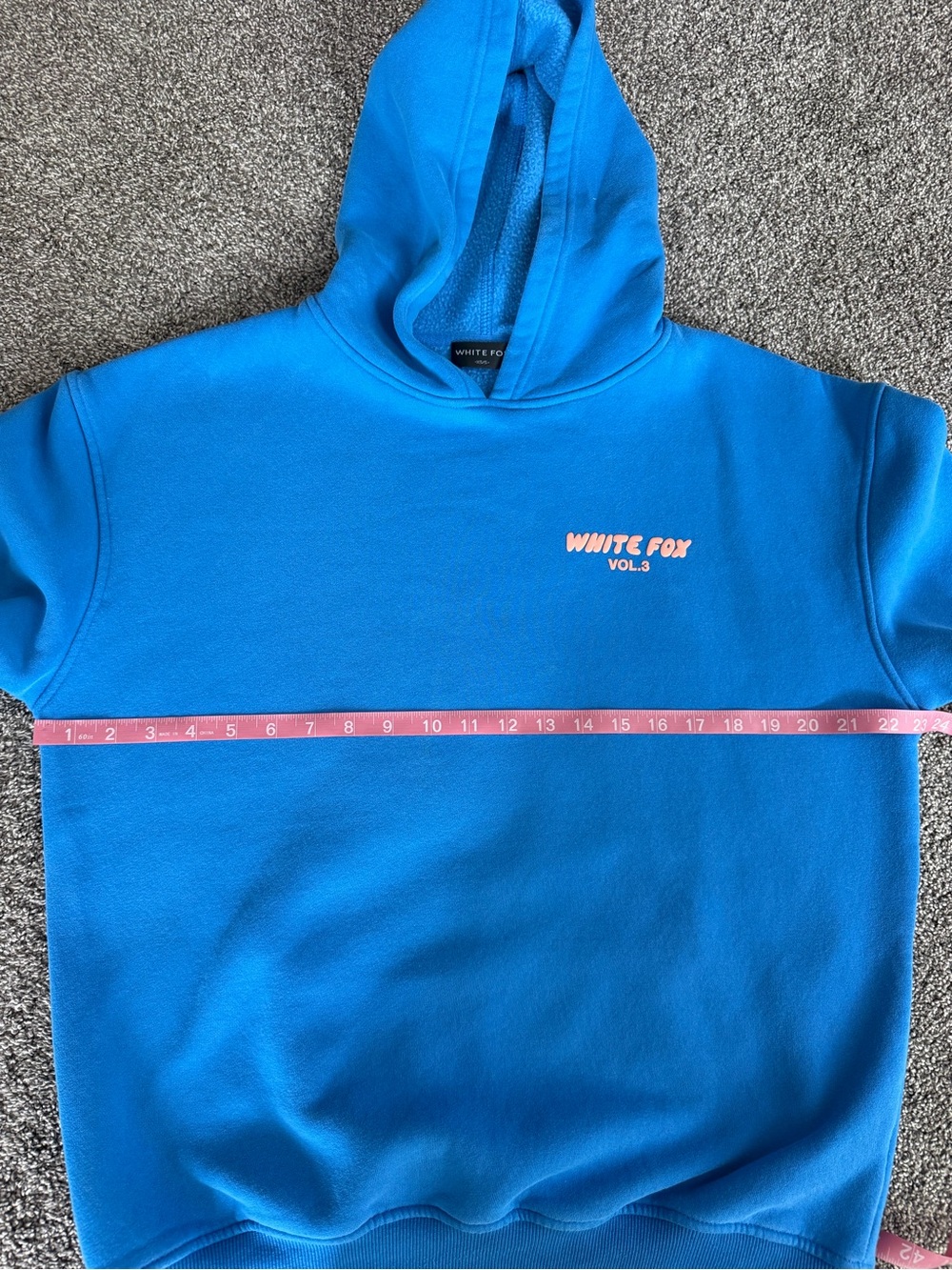 White Fox Vol. 3 Blue Oversized Graphic Hoodie Sweatshirt XS/S Pink Logo - Picture 6 of 7